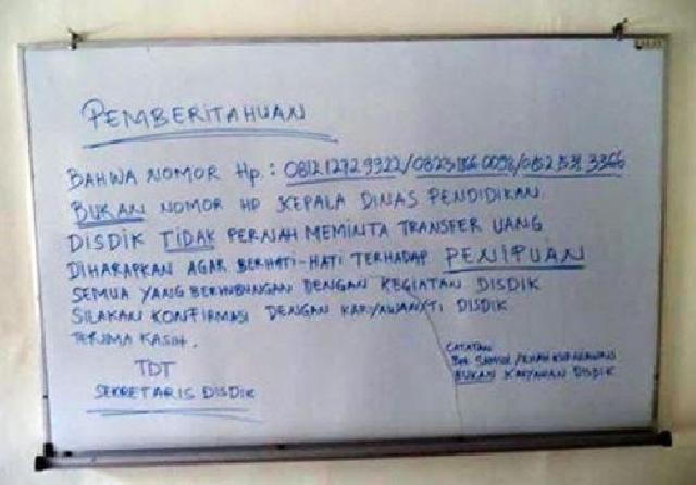 Hati-hati Penipuan Penerimaan Siswa Baru