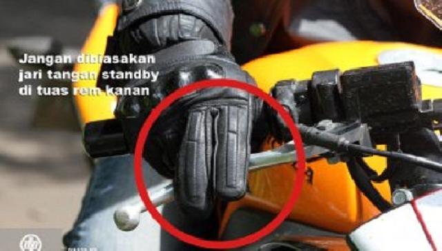 Jangan Letakkan Jari Kanan di Tuas Rem Motor