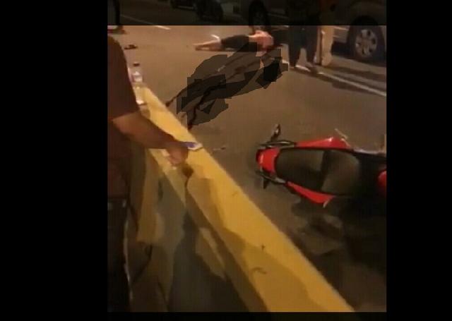 Pengendara Honda CBR Tewas Kecelakaan di Fly Over Harapan Raya