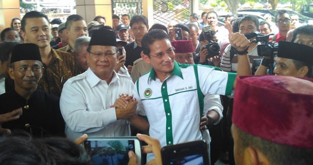 Gerindra Deklarasikan Prabowo-Sandi Hari Ini di Kertanegara