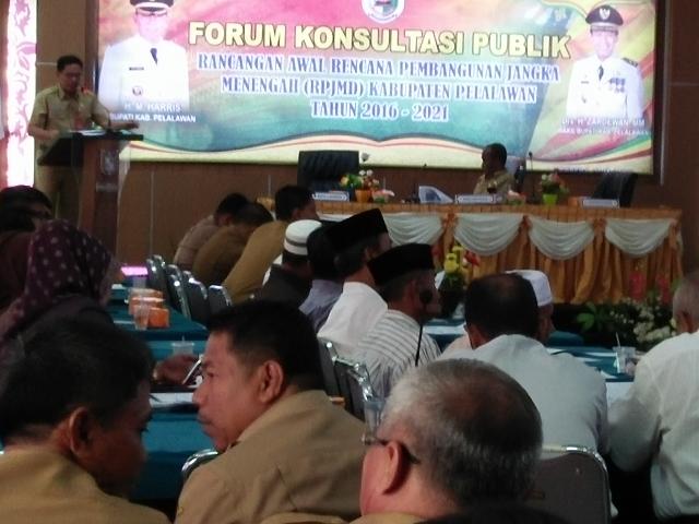 Pemkab Pelalawan Buka Forum Konsultasi Publik  Bahas  RPJMD Tahun 2016