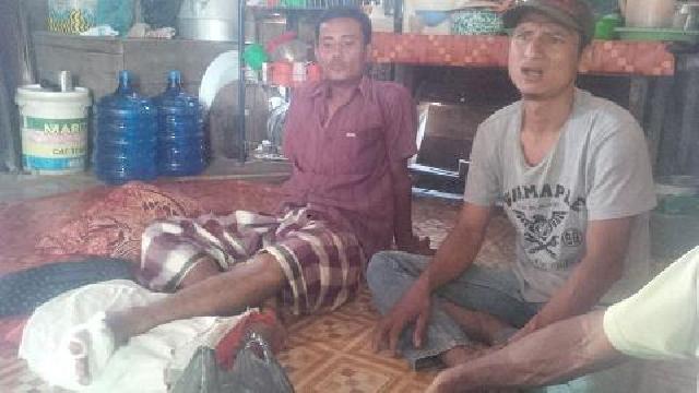 Seorang warga selamat setelah diterkam Buaya