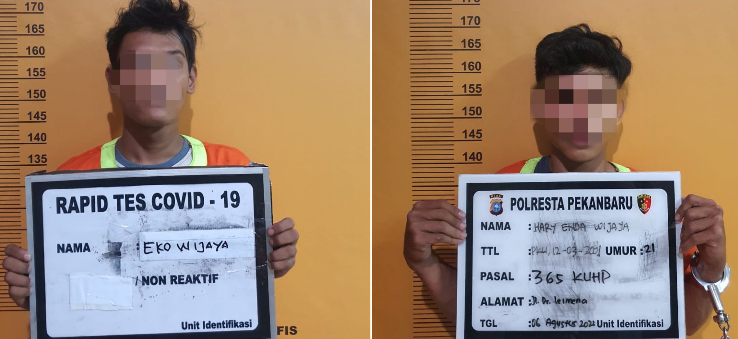 Dua Pelaku Jambret Yang Tewaskan Korbannya di Jalan Hangtuah Pekanbaru Tertangkap