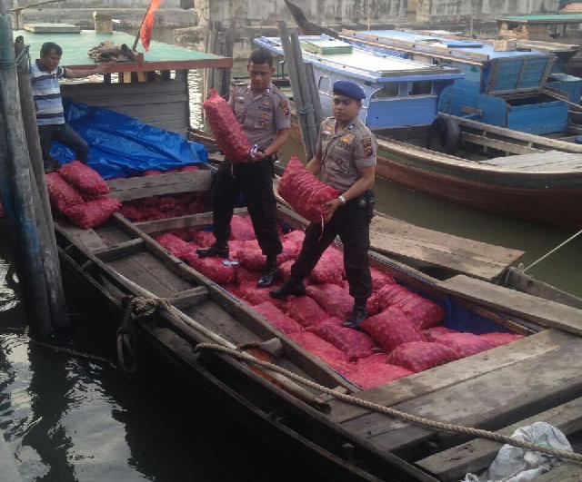 Pol Air Dumai Amankan Kapal Motor Tanpa Awak