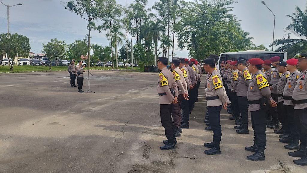 Polsek Mandau Resmi Lepas Personil BKO Polda Riau Setelah Tugas Pengamanan TPS
