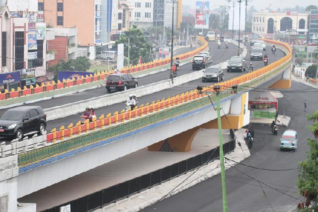 Dishub Pekanbaru Tetapkan Titik Pemasangan Marka Jalan Fly Over 