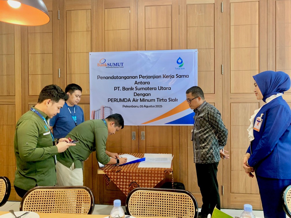 Tirta Siak Gandeng Bank Sumut, Permudah Pelanggan Bayar Tagihan Air