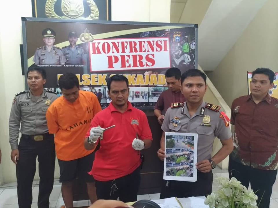 Tujuh Kali Beraksi, Curanmor Spesialis Kantor di Pekanbaru ini Terciduk