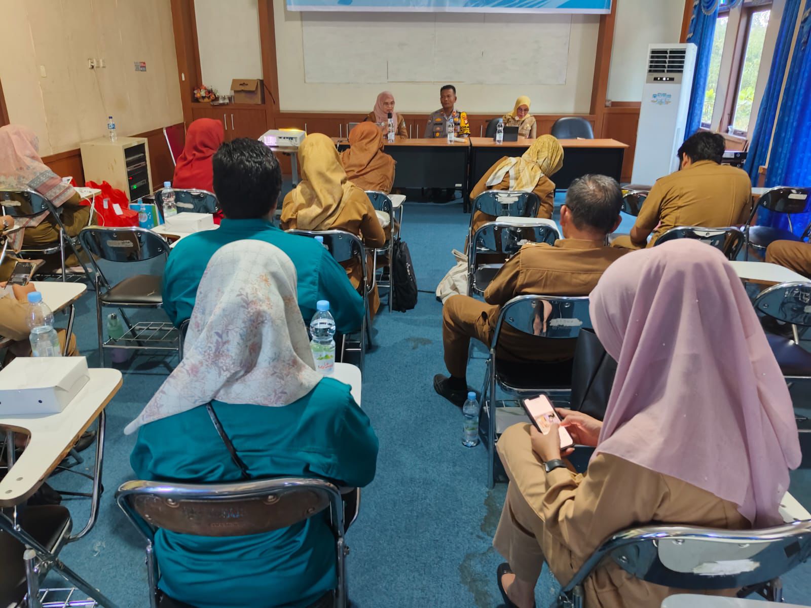 Satbinmas Polres Rohul Sambangi Dinas Kesehatan, Sampaikan Pesan Damai Pilkada 2024