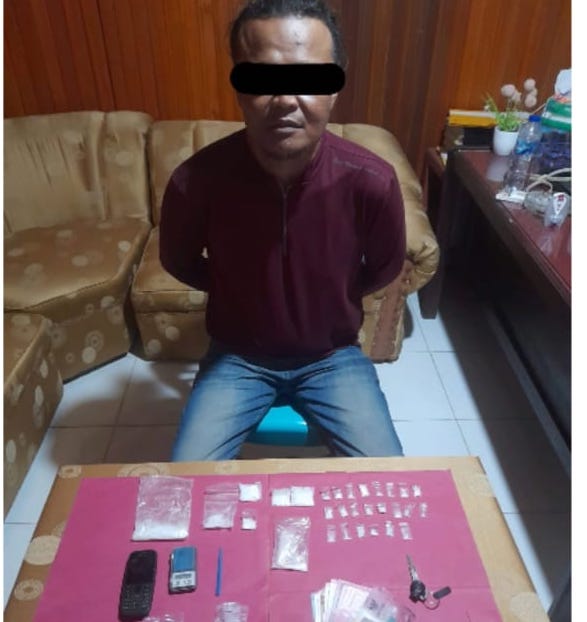 Polsek Kuantan Mudik Ringkus Terduga Bandar Narkoba, Sabu 43,76 Gram Berhasil Diamankan