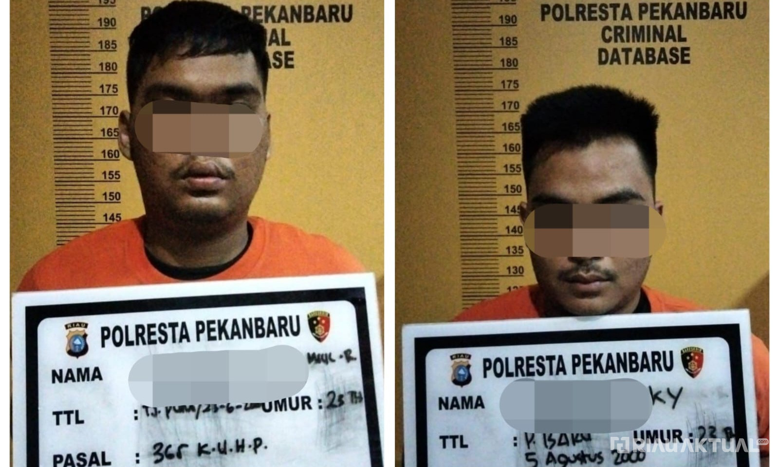 Polresta Pekanbaru Tangkap Dua Tersangka Jambret dalam 42 Kejadian di Tempat Kejadian Perkara