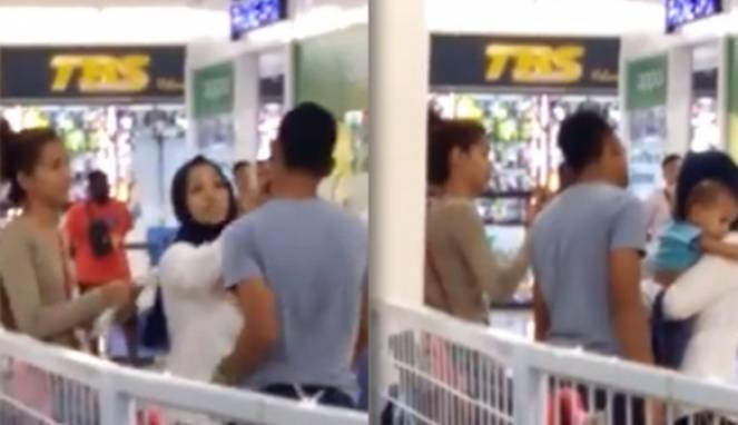 Geger Istri Pergoki Suami Asyik Bersama Wanita Lain di Mal
