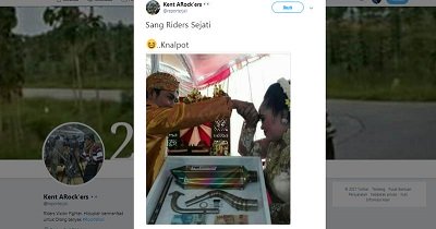 Unik! Pasangan Asal Magetan Menikah dengan Mahar Knalpot Racing