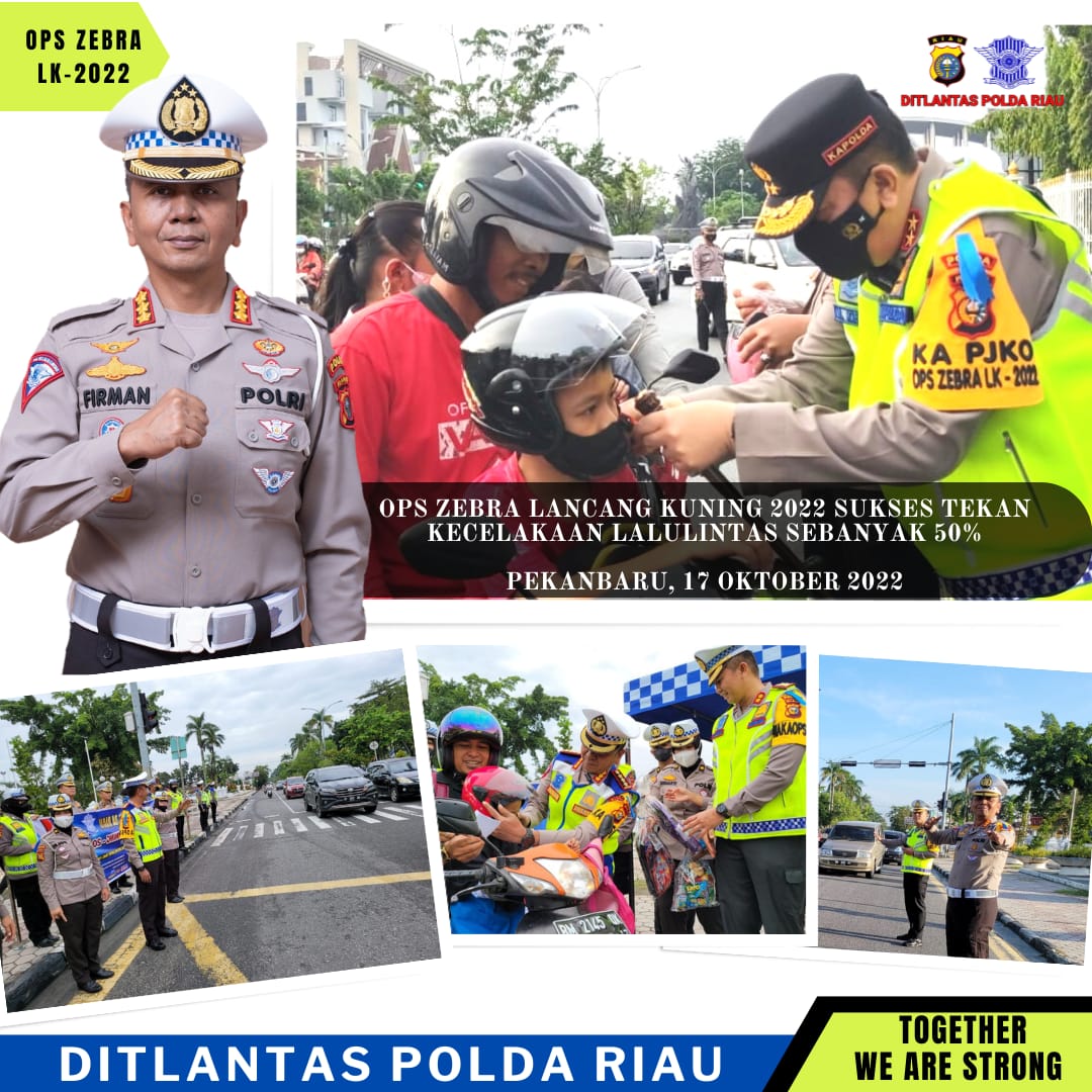 Selama Operasi Zebra Lancang Kuning 2022, Ditlantas Polda Riau Klaim Angka Kecelakaan Menurun