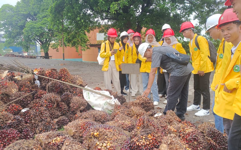 Mahasiswa Unilak Belajar Industri Sawit Berkelanjutan di PKS Lubuk Dalam PTPN IV