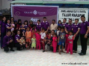 Hotel Grand Tjokro Pekanbaru Bantu Panti Asuhan Fajar Harapan