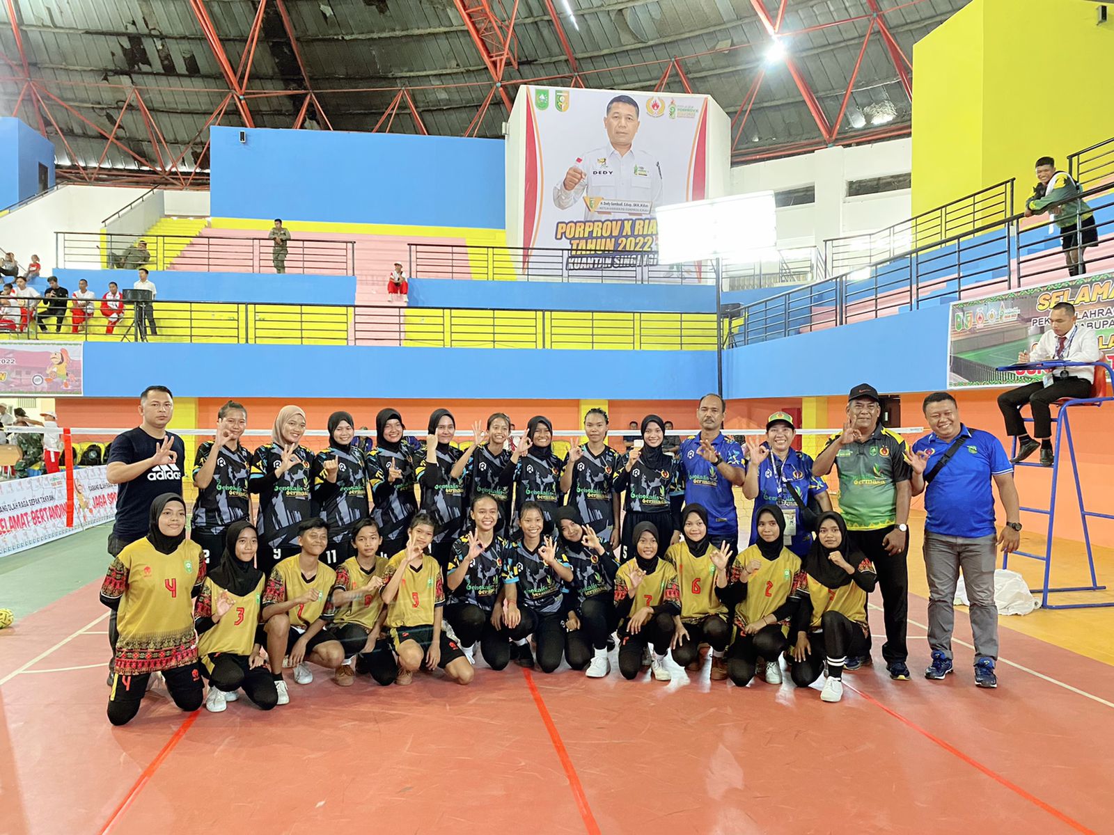 Tim Takraw Putra dan Putri Bengkalis Raih Hasil Positif Dilaga Perdana