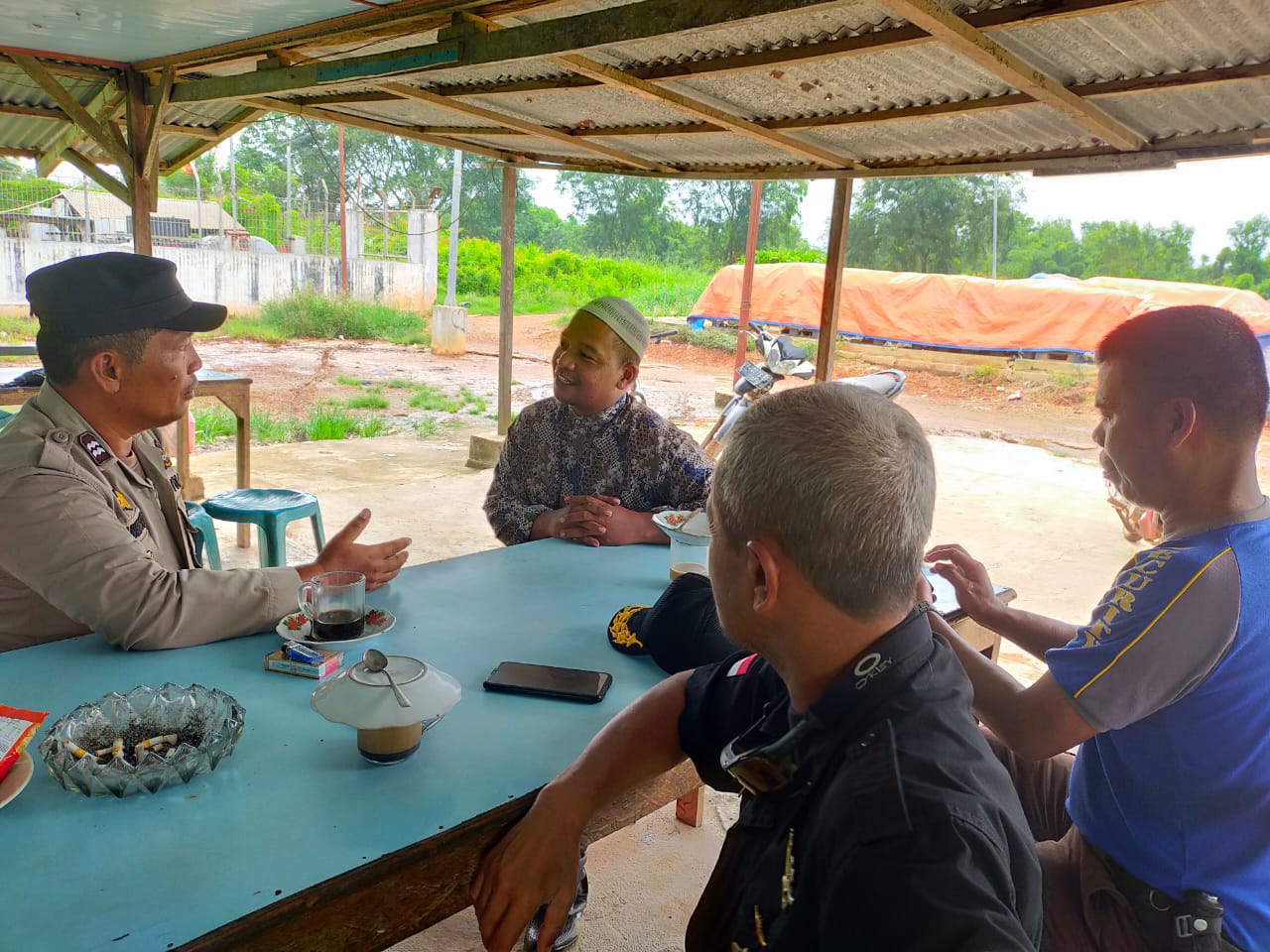 Polsek Teluk Belengkong Ajak Tokoh Masyarakat Bersama Jaga Kamtibmas Jelang Pemilu 2024