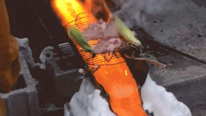 Apa yang Terjadi Jika Kita Memanggang Daging di Atas Lava?