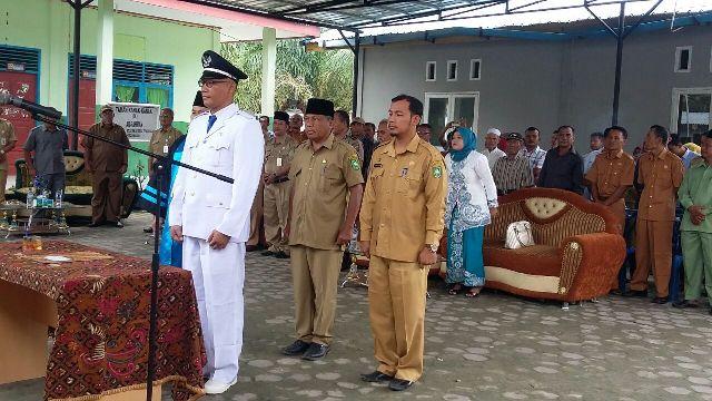 Camat Pinggir Lantik Pj Kades Tengganau