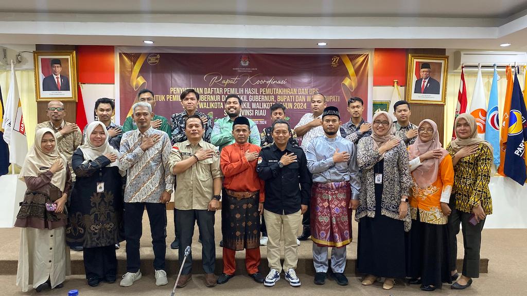 KPU Riau Gelar Rapat Koordinasi Penyusunan Daftar Pemilih untuk Pemilihan Serentak 2024
