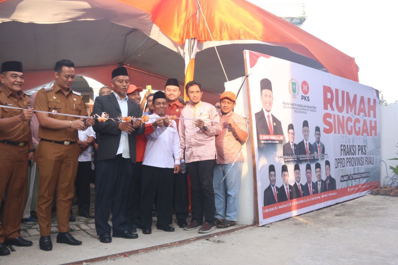 Fraksi PKS DPRD Riau Resmikan Rumah Singgah Gratis di Pekanbaru, Camat Sail: Ini Program Dunia Akhirat