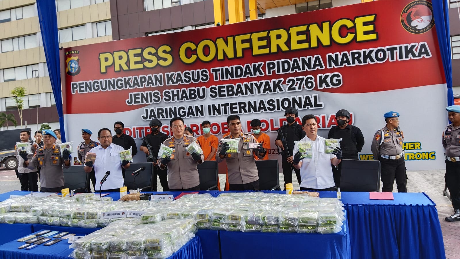 Satu dari Lima Pelaku Ditembak Mati, Polda Riau Gagalkan Peredaran 276 Kilo Sabu Jaringan Internasional