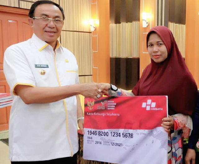 Bupati Inhil Launching Penyaluran Bansos Non - Tunai 6000 Keluarga Harapan