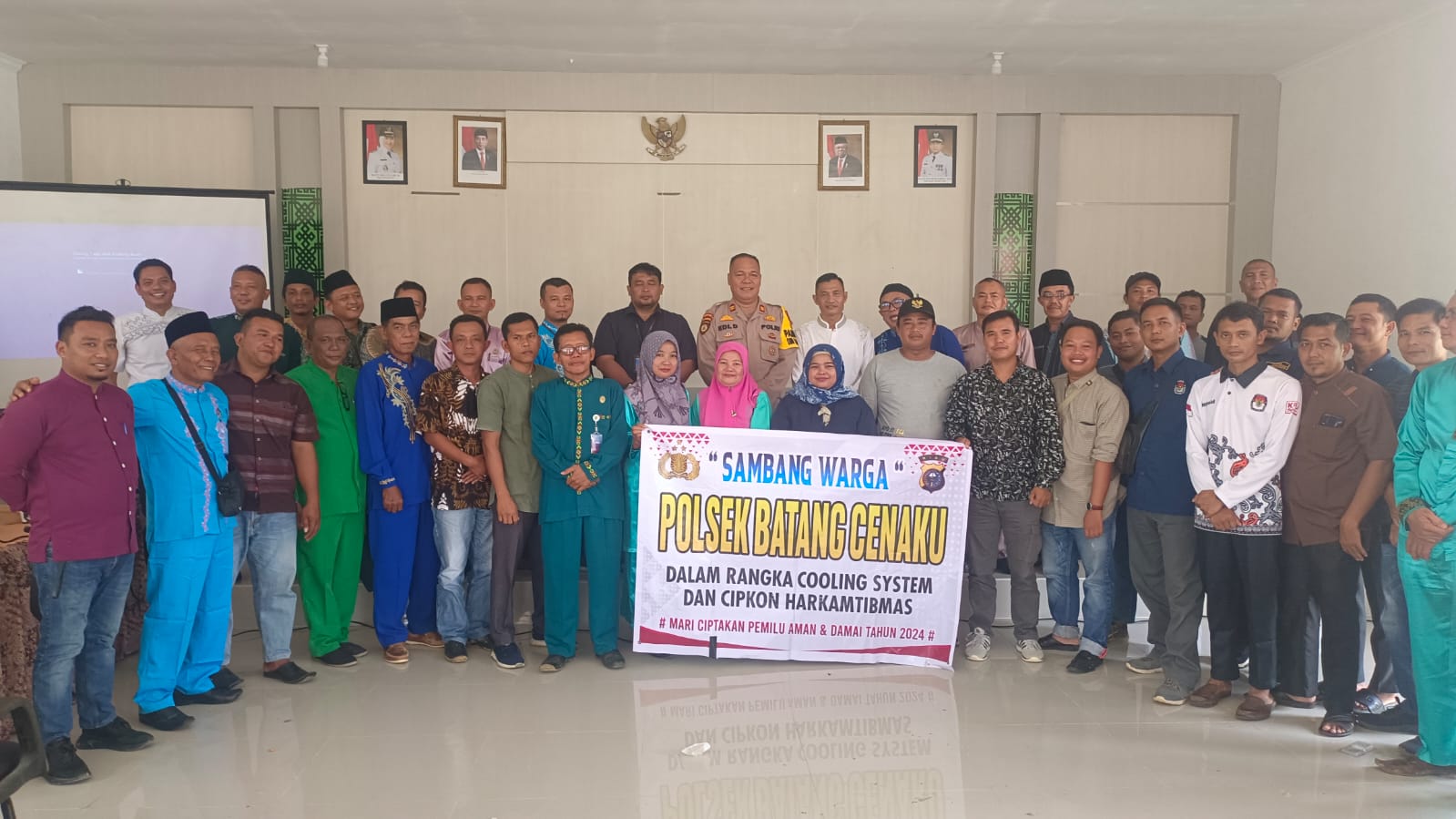 Polsek Batang Cenaku Deklarasi Netralitas Bersama Upika, Kades, PPK dan Panwascam