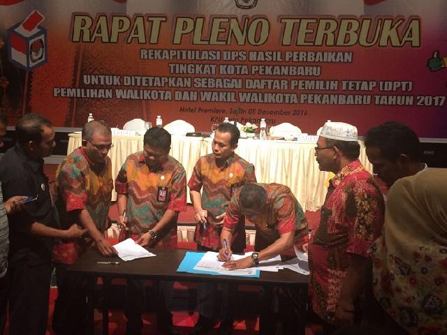 KPU Pekanbaru hapus 1492 Pemilih Tampan di Pilkada, Tenayan Justru Terbanyak