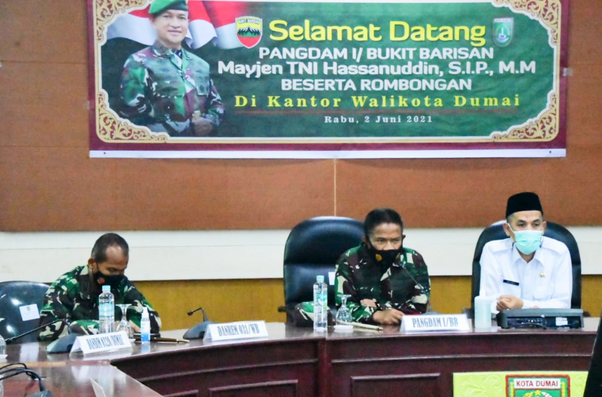 Pangdam I Bukit Barisan Tinjau Penanganan Covid-19 dan Vaksinasi di Kota Dumai