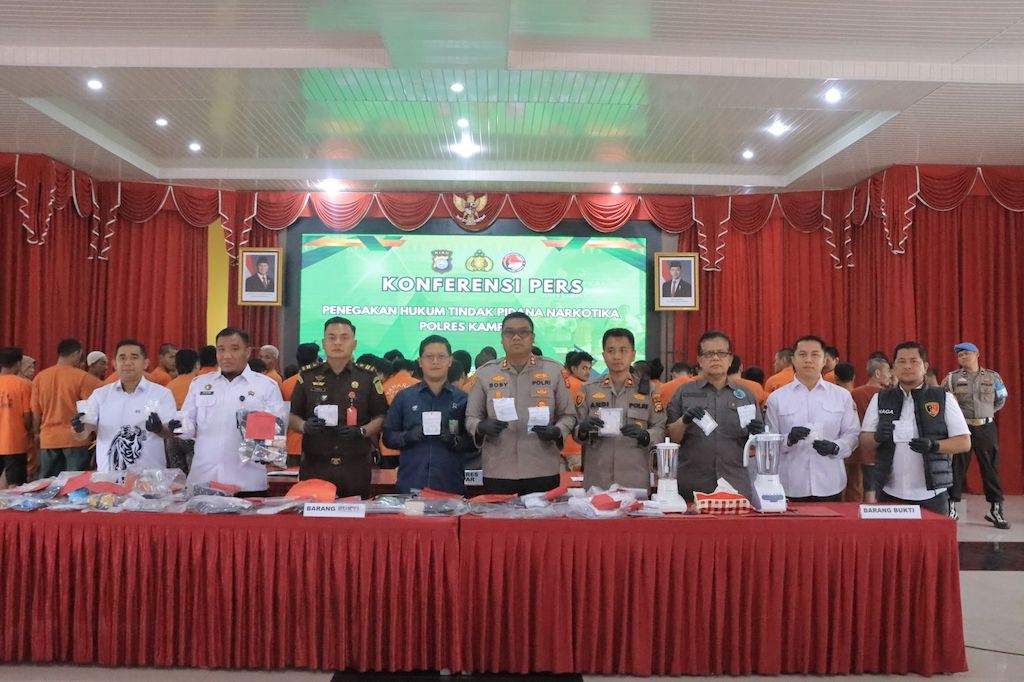 Polres Kampar Ungkap 51 Kasus Narkoba, 66 Tersangka Diamankan dalam Operasi Antik Lancang Kuning