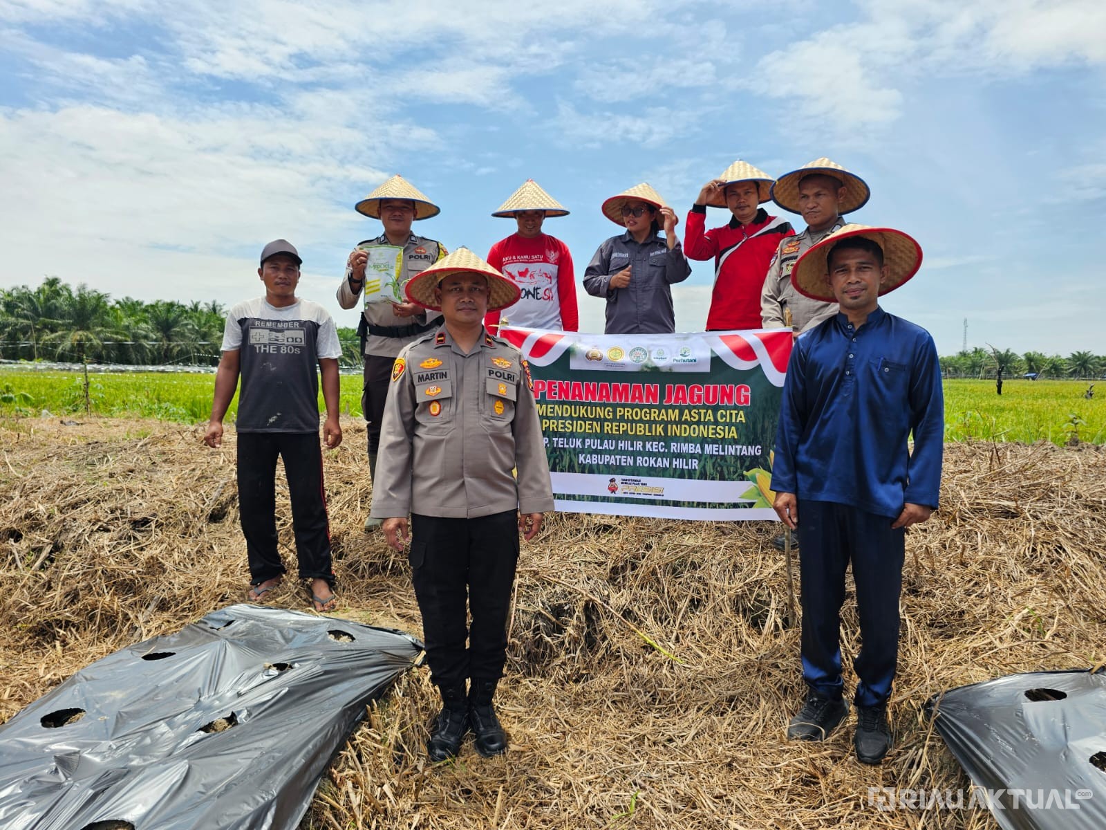 Dukung Swasembada Pangan Nasional, Polsek Rimba Melintang Gandeng Masyarakat Tanam Jagung