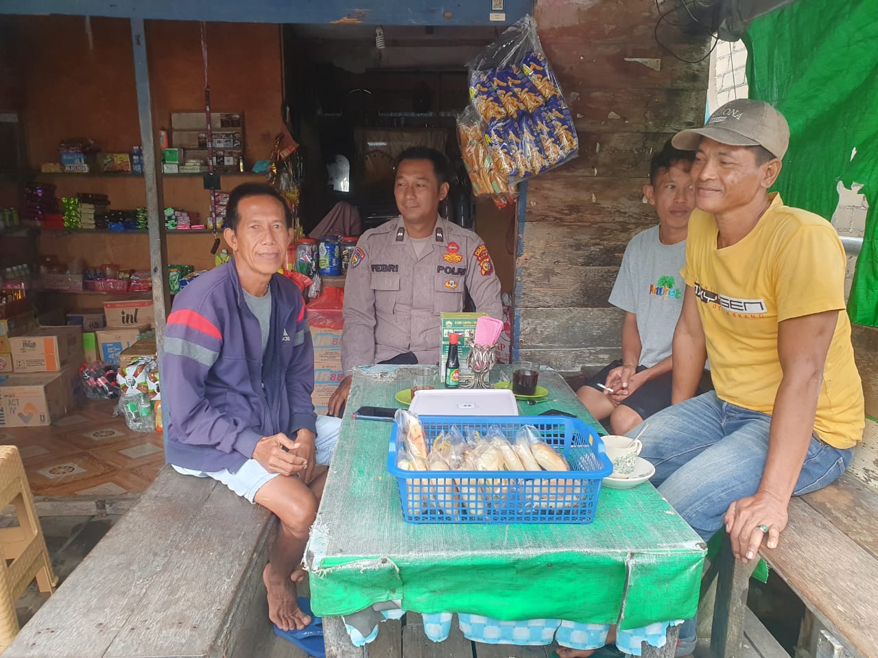 Polsek Pulau Burung Sosialisasi Pemilu Damai di Desa Pulau Burung Inhil