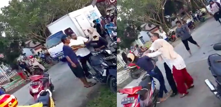 Gara-gara Pelakor, Suami Istri Berkelahi di Jalan