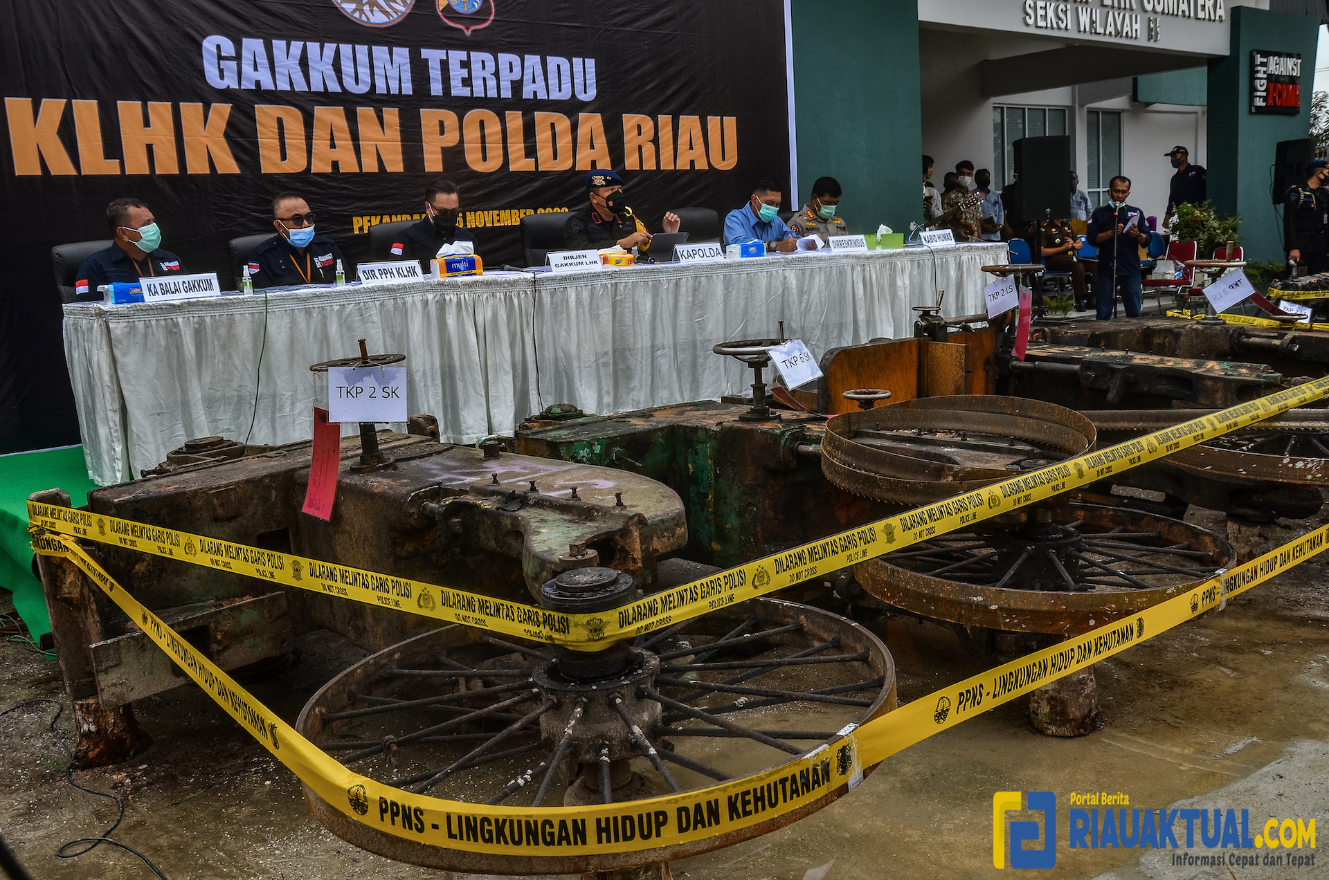 Tim Gabungan Berhasil Bongkar Belasan Sawmill Penampung Kayu Ilegal di Desa Teratak Buluh Kampar