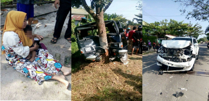 Waduh ! Pergoki Suami Pergi dengan Pelakor, Istri Sah Nekat Tabrak Mobil Suami Hingga Ringsek