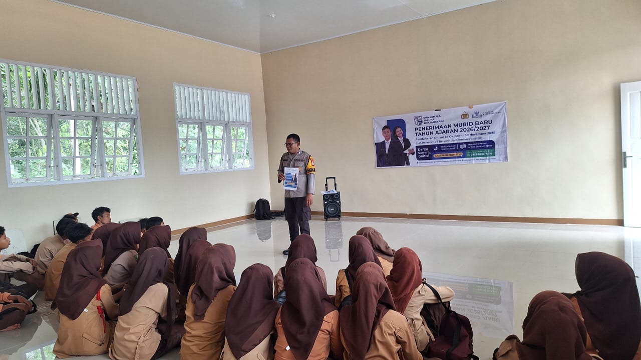 Polsek Bangko Pusako Sosialisasi Penerimaan Siswa Baru SMA Kemala Taruna Bhayangkara