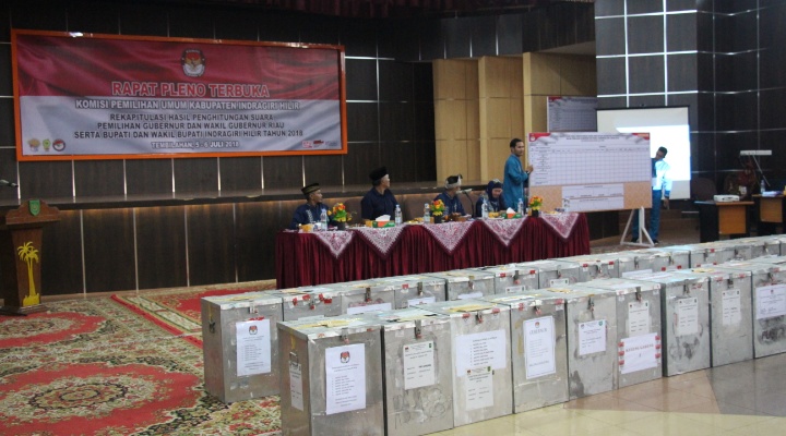Rapat Pleno Terbuka, KPU Inhil Tetapkan Wardan-SU Menang Pilkada