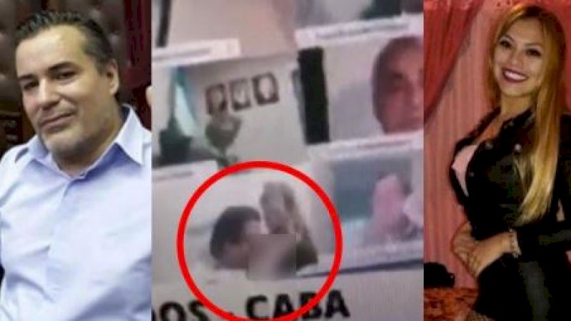 Duh! Anggota DPR Bermesraan dengan Istri saat Rapat Virtual