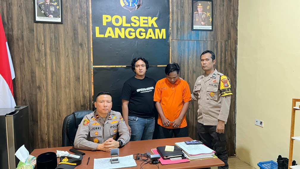 Polsek Langgam Ringkus Pengedar Sabu di TK Negeri Pembina Langgam