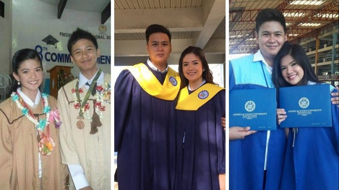 Romantis, Pasangan Ini Lulus Bersamaan dari SD sampai SMA