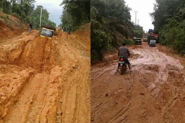Waduh, Jalan Rusak Parah, 24 Desa di Kampar Kiri Terisolir