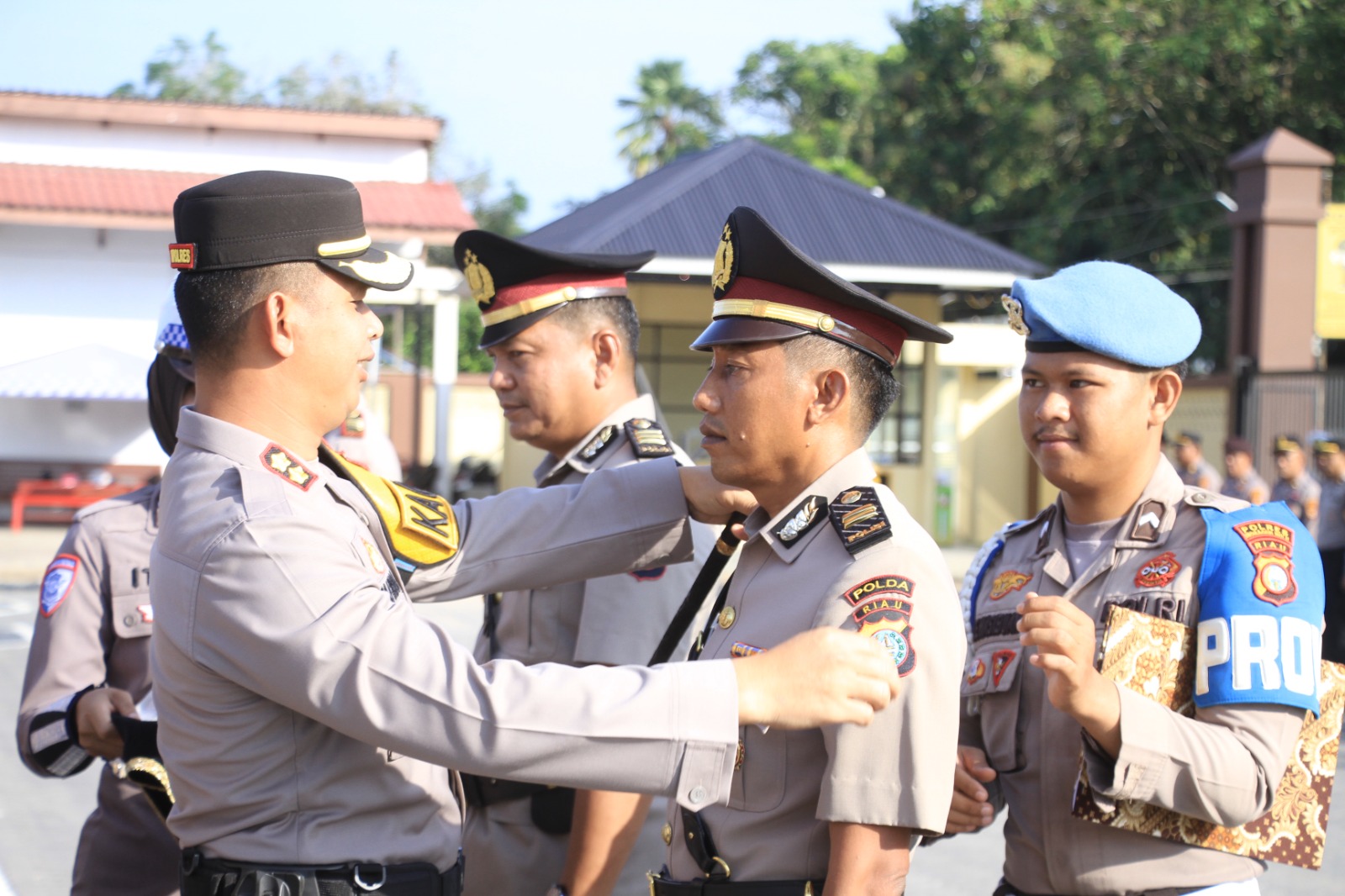 Kapolres Inhu Pimpin Sertijab Empat PJU dan Satu Kapolsek, Ini Nama-Namanya