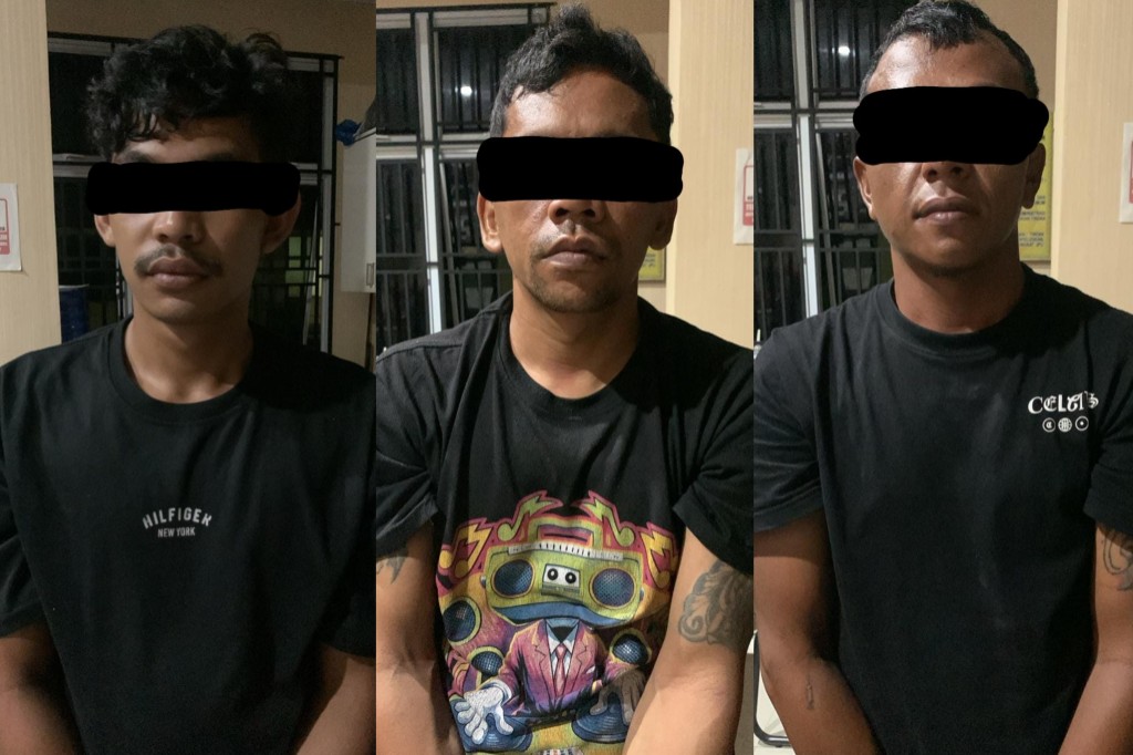 Rampas Motor dan HP Pelajar di Kuansing, Tiga Pria Bertato Diamankan Polisi