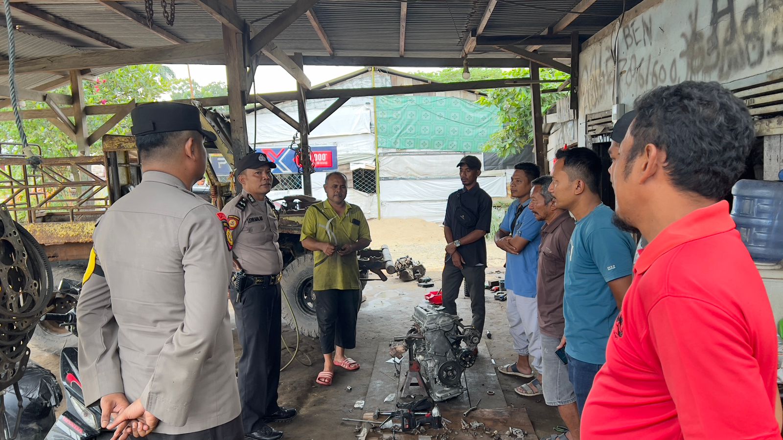 Polsek Ujungbatu Sosialisasikan Cooling System untuk Pemilu Damai 2024