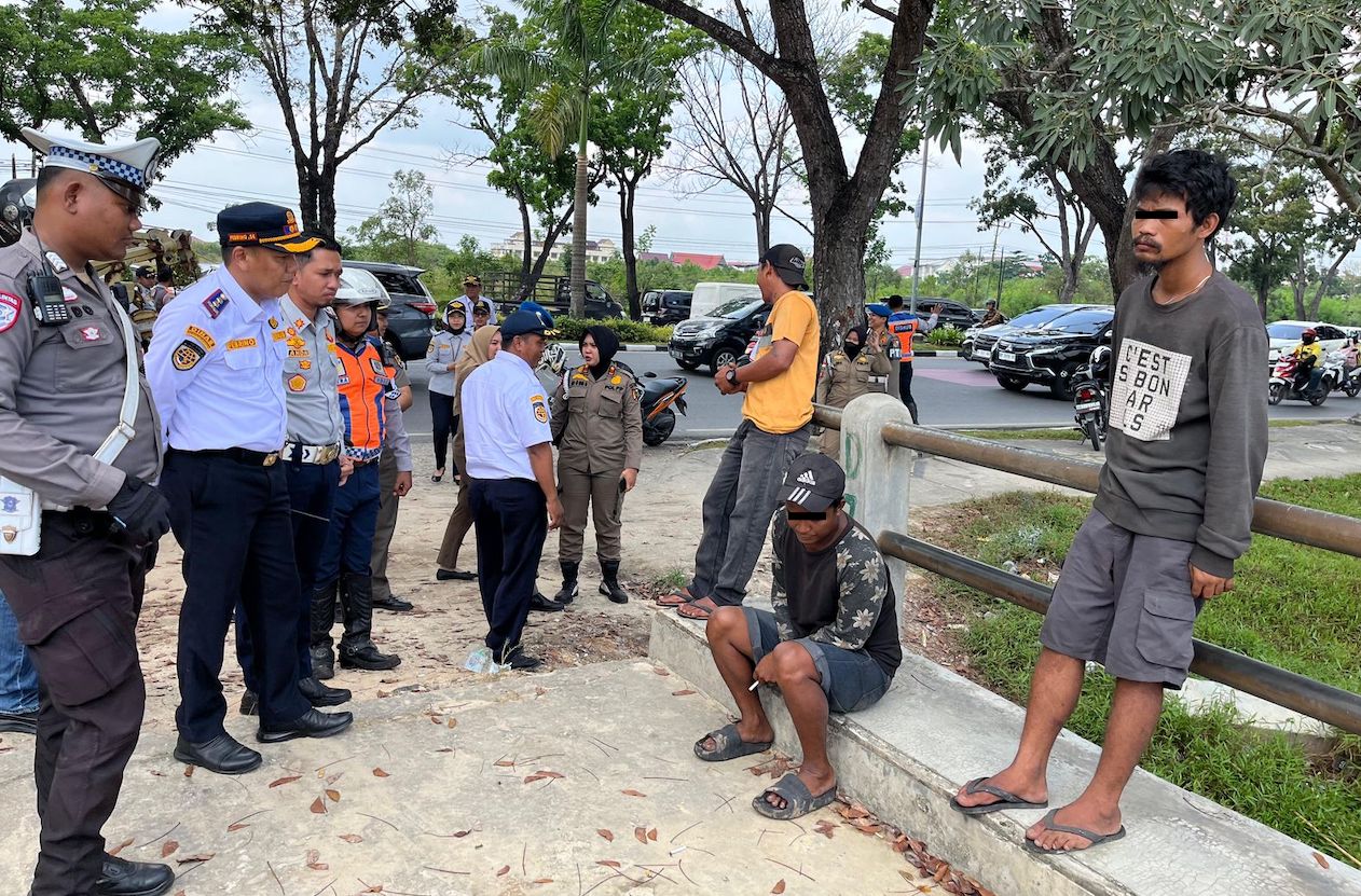 Pak Ogah Kembali Ditertibkan di Pekanbaru, Dishub: Jangan Beri Uang di Jalanan