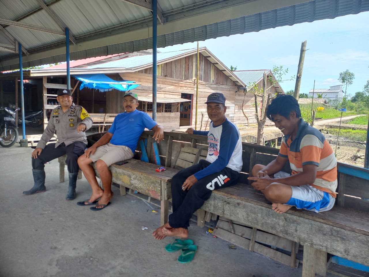 Polsek Batang Tuaka Kampanyekan Pemilu Damai 2024 di Desa Tanjung Siantar