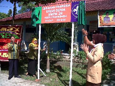 SMPN 28 Pekanbaru Resmikan GUDEP Gerakan Pramuka