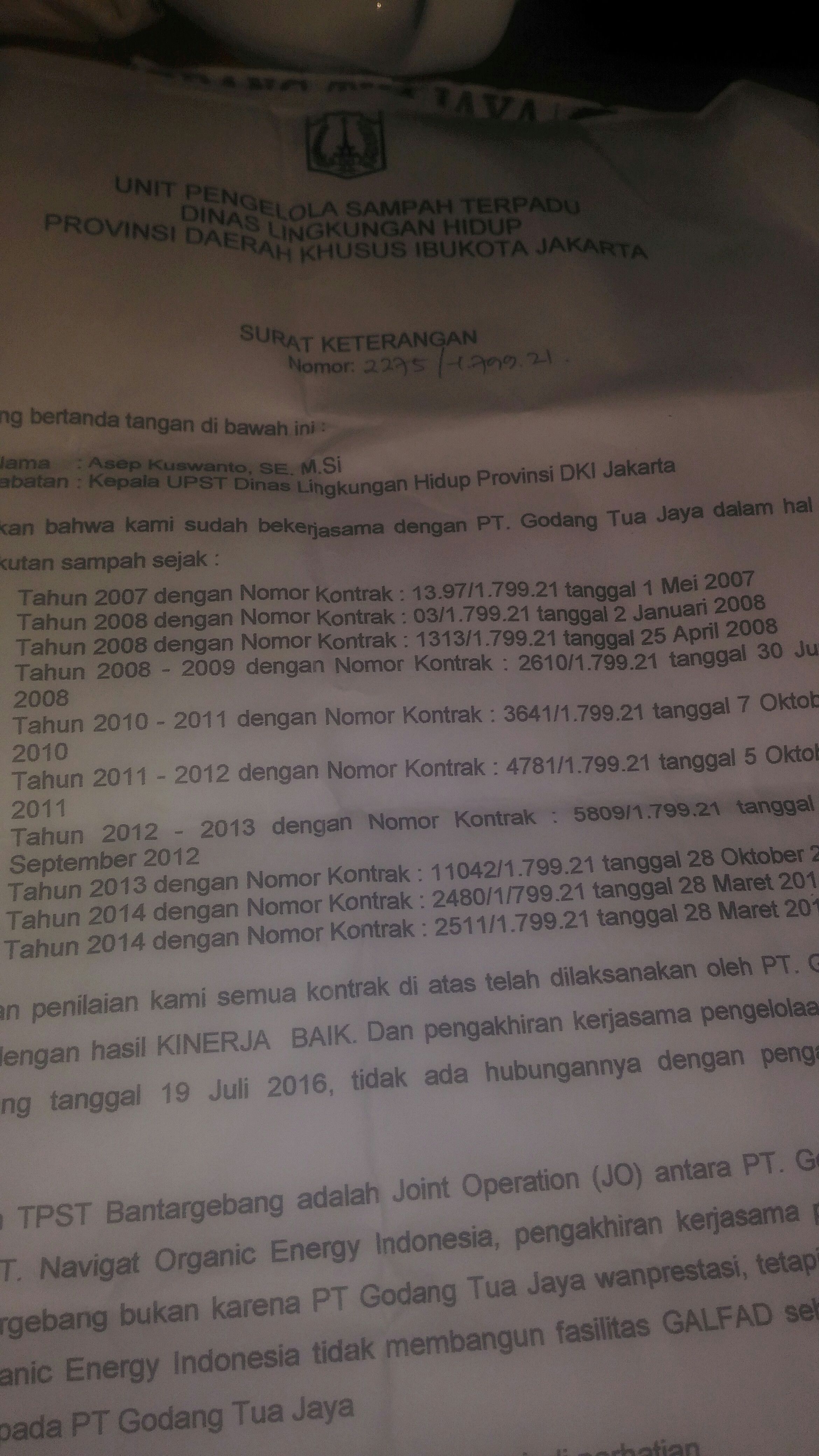 PT Godang Tua Jaya Profesional, Douglas: Kami Memiliki Pengalaman, Armada  Kami Siap!